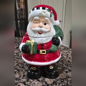 RARE~ Hard To Find Santa Cookie Jar MC INSPIRED